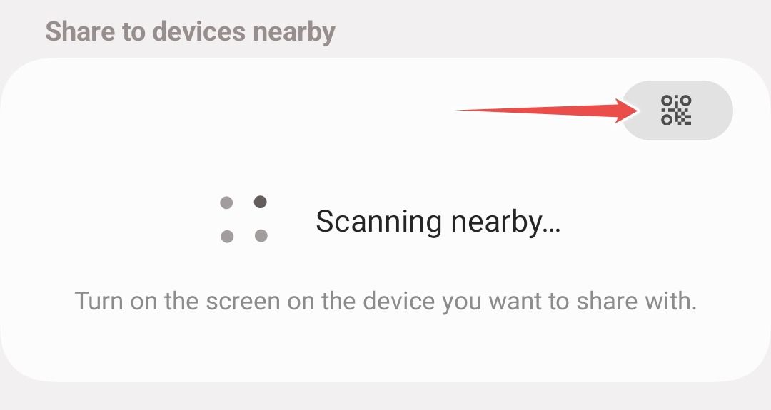 Sharing an album in Samsung Gallery via QR code