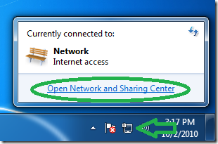Панель сетевых подключений Windows 7