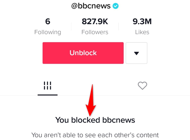 Страница профиля с отметкой о том, что пользователь заблокирован