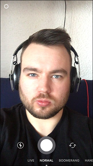 Интерфейс камеры для сообщений