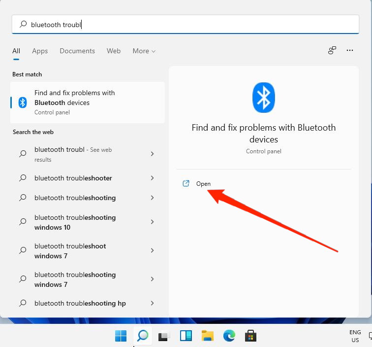 Мастер устранения неполадок Bluetooth в Windows 11
