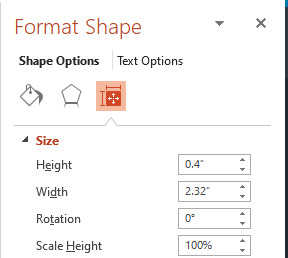 GIF: ввод точного значения угла вращения в панели Формат фигуры