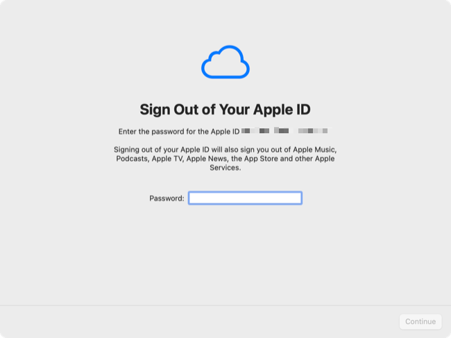 Remove Apple ID from Mac
