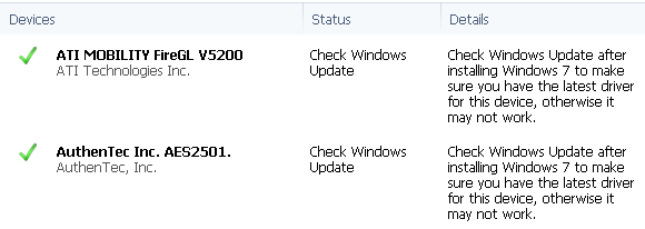 Информация о совместимости графической карты и устройств