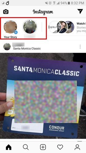 Скриншот экрана создания сторис с иконкой камеры в левом верхнем углу