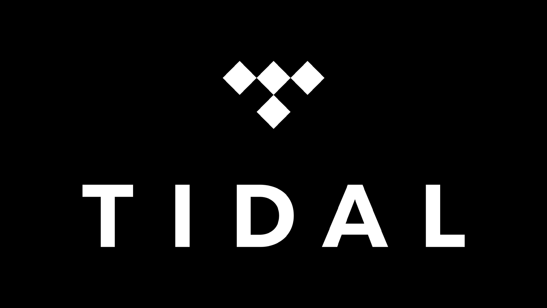 The TIDAL logo on a black background.