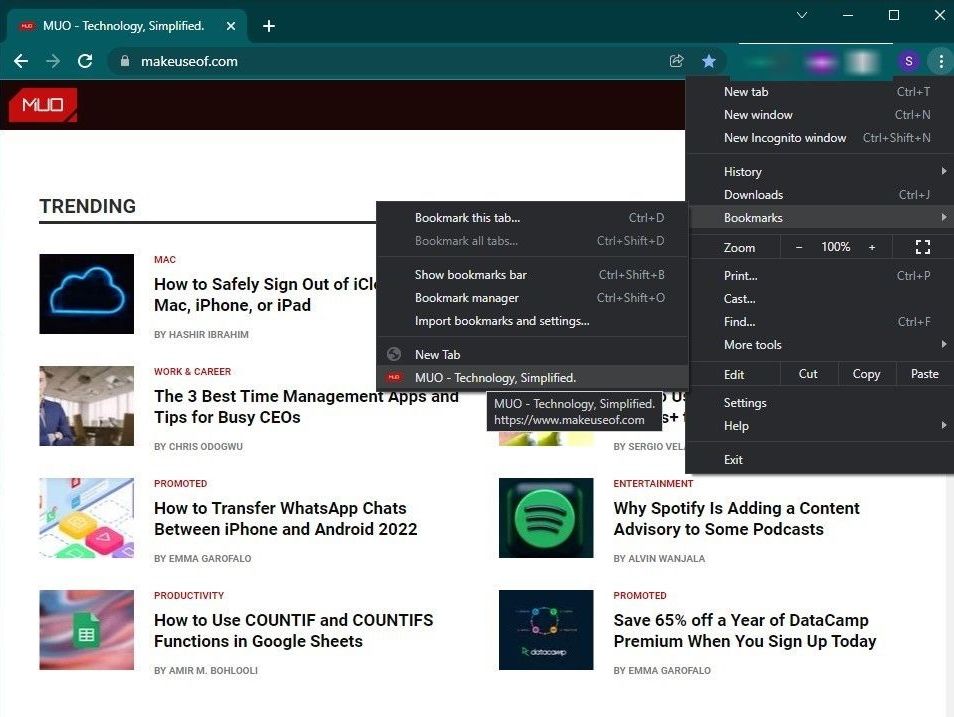 Перетаскивание закладки на рабочий стол