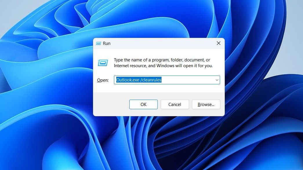 Удаление всех правил Outlook