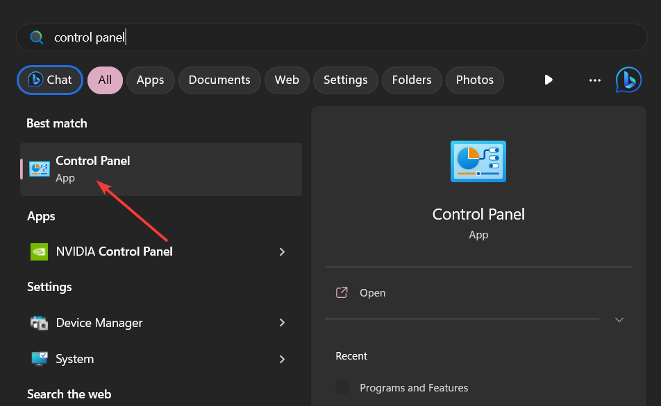 Панель управления Windows