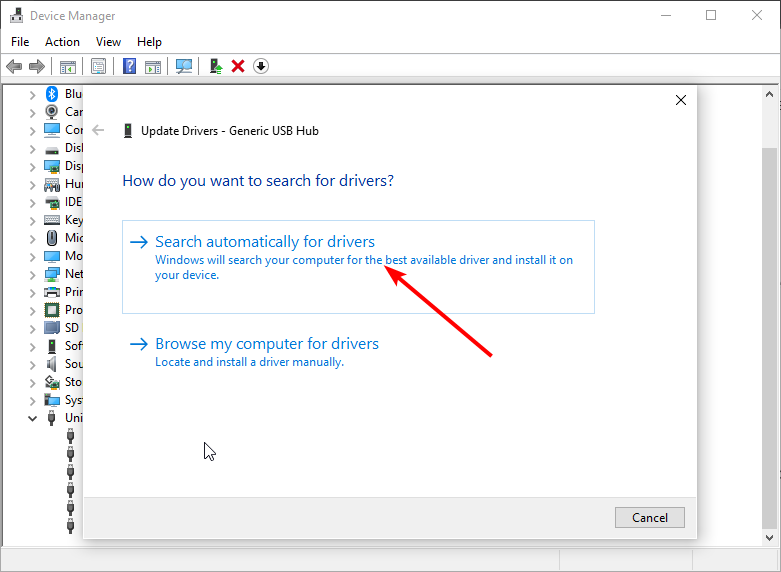 Поиск драйверов автоматически