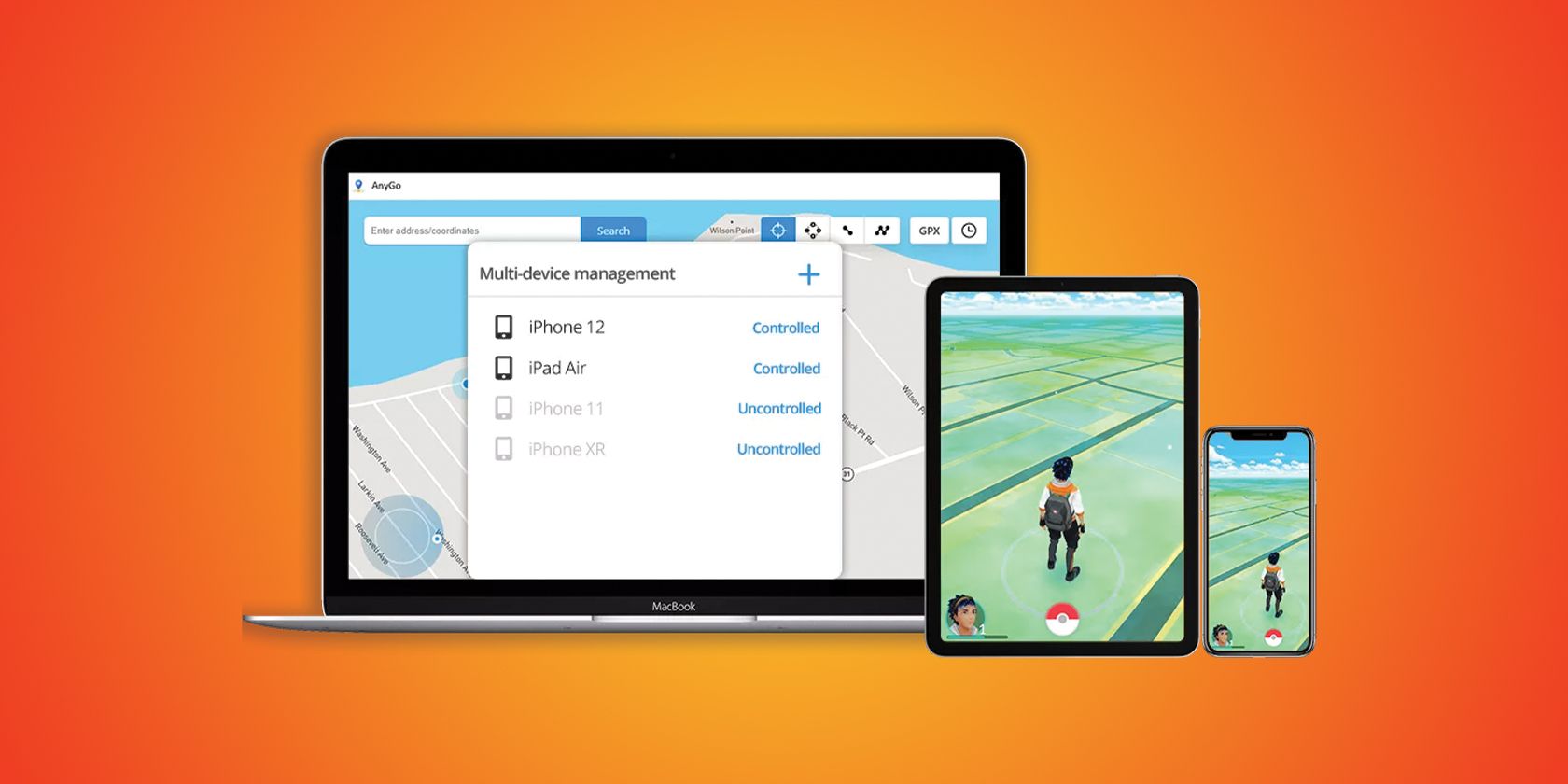 Подмена местоположения iPhone/iPad — AnyGo