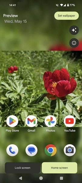 Добавление созданных обоев в Android после редактирования в InShot