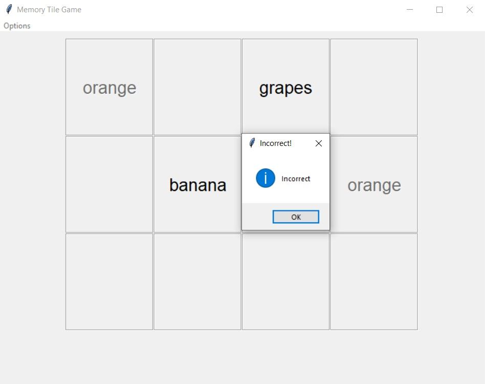 Вывод: неправильная пара, сообщение об ошибке
