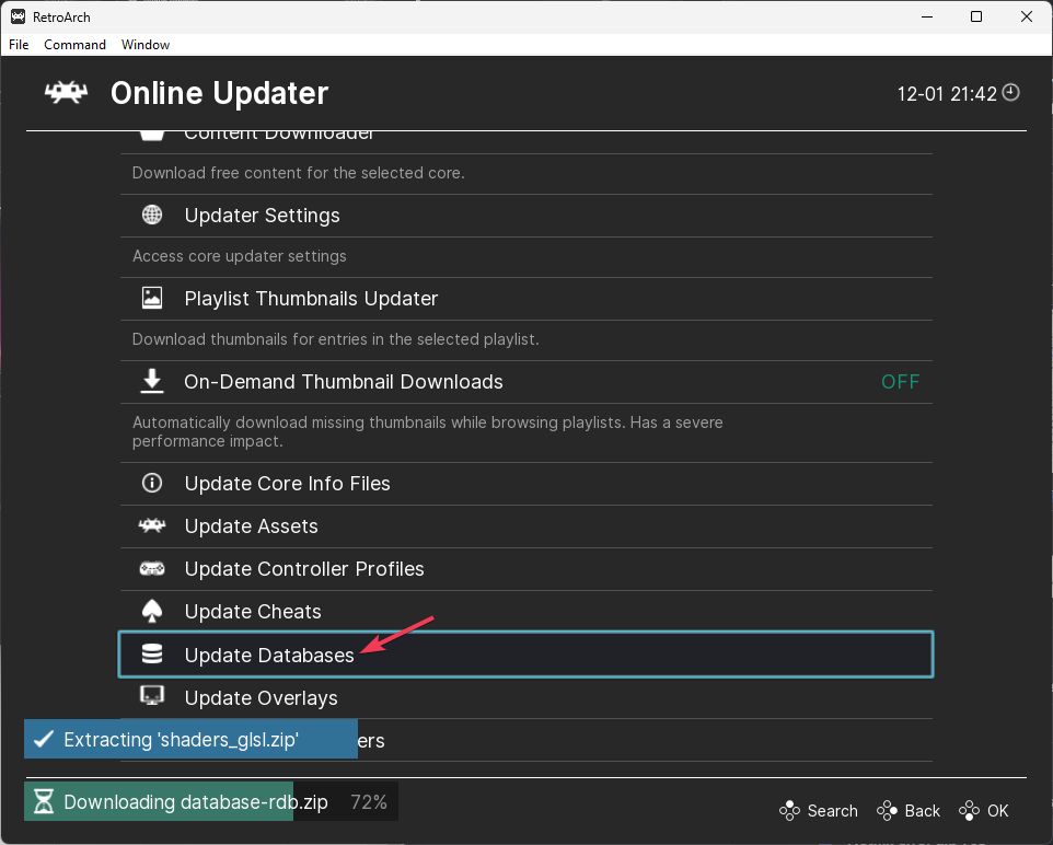Обновление баз данных ядер и плейлистов