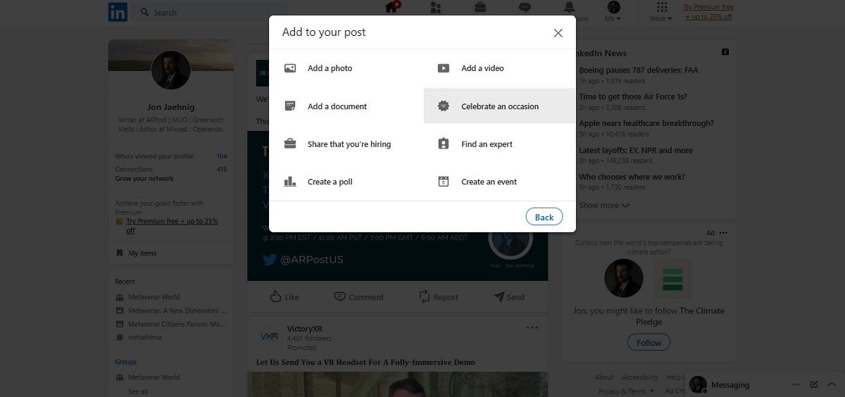 Варианты шаблонов публикаций LinkedIn для разных целей.