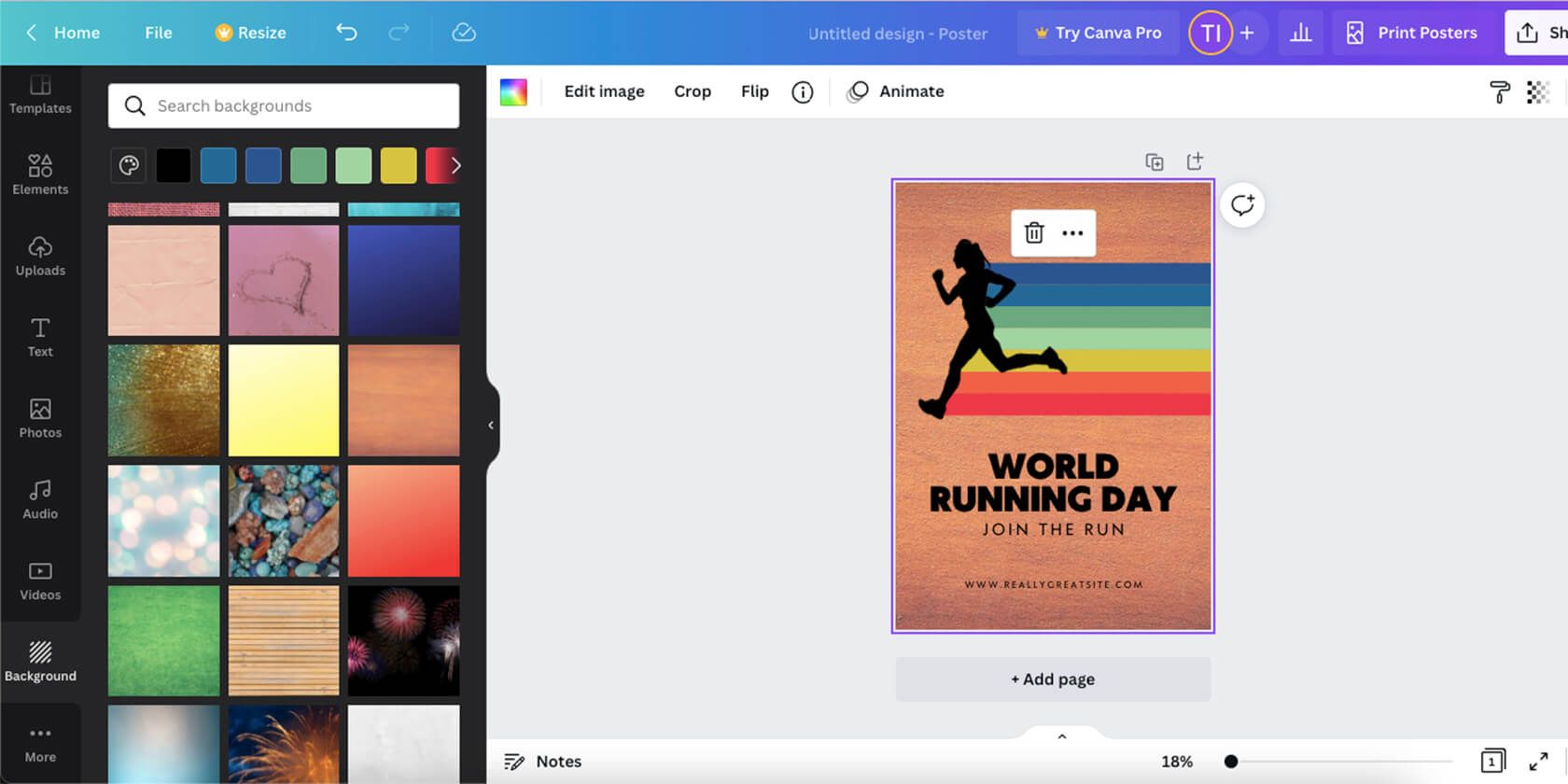 текстурированный фон в Canva