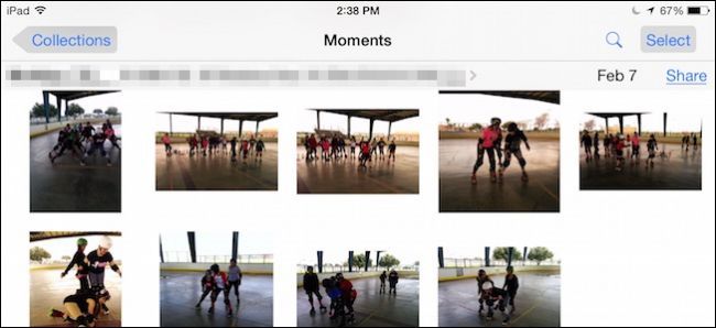 Скриншот библиотеки Photos в Finder со стрелкой к кнопке 