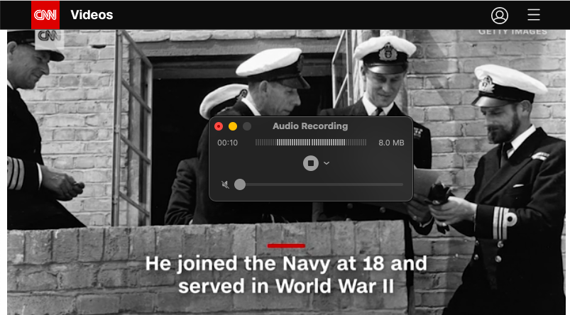 QuickTime записывает аудио на Mac