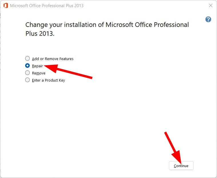 microsoft office repair