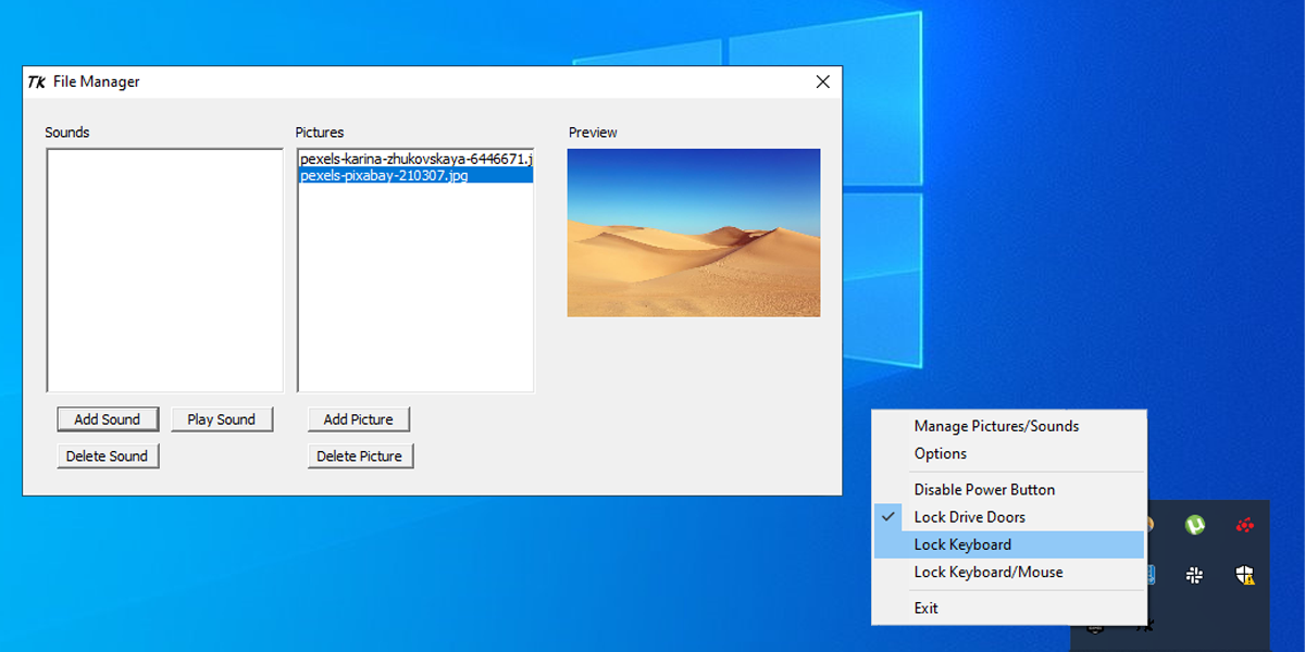 Меню Toddler Keys