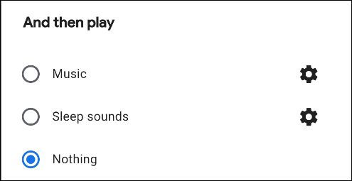 Параметры аудио для ночной рутины