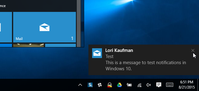 Windows 10でメール通知を設定する方法