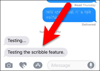 Полученное сообщение на телефоне, отображающее текст, написанный с Apple Watch