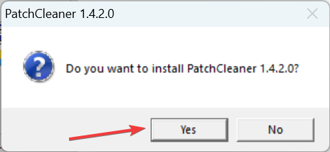 Подтверждение установки PatchCleaner