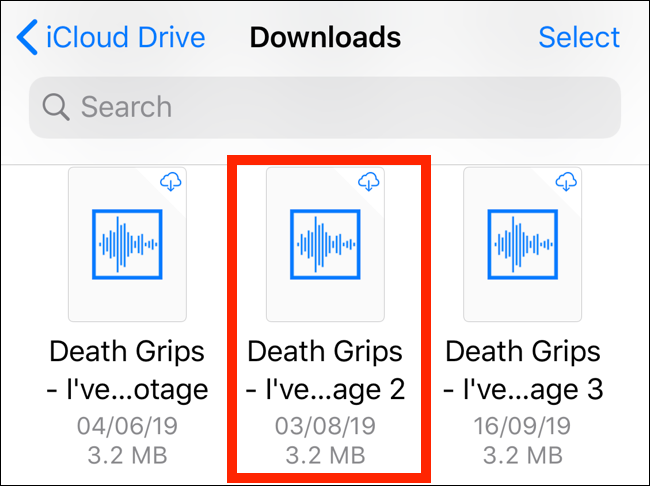 Удержите файл в приложении Файлы, чтобы увидеть меню действий