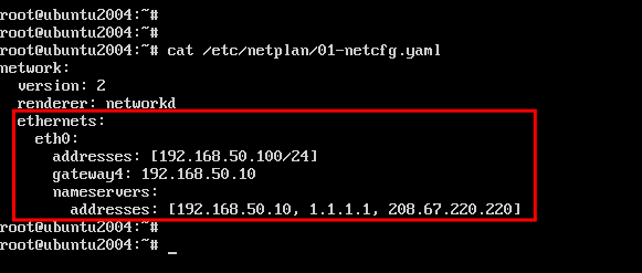 Пример netplan-конфигурации для статического IP