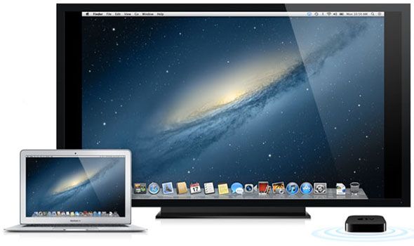 AirPlay на Mac: значок и меню для выбора устройства