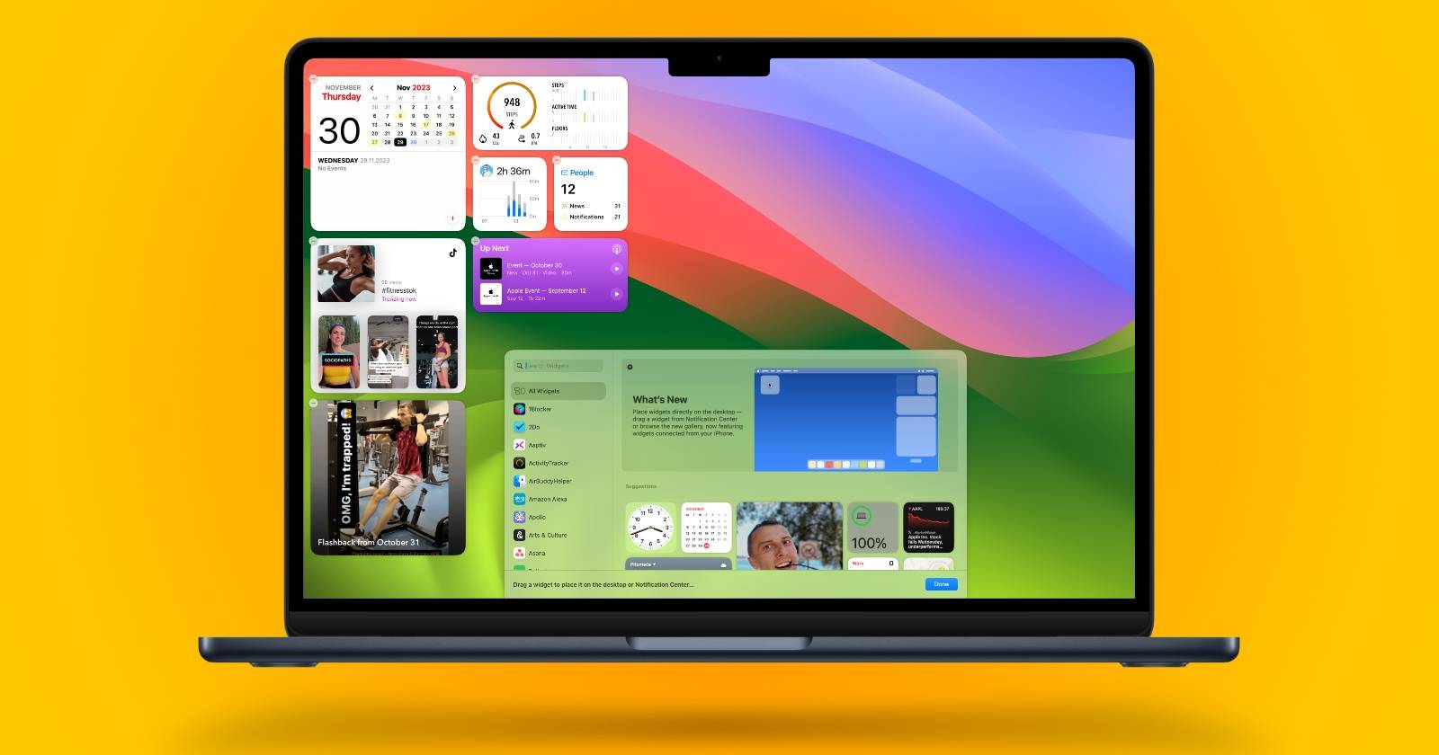 Как добавить и настроить виджеты на Mac