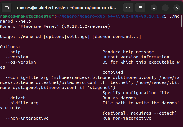 Изображение: окно с сообщением о завершении синхронизации узла Monero