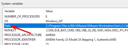Path в системных переменных Windows