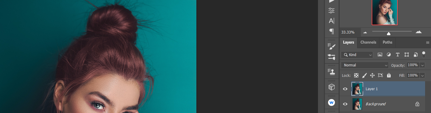 Ctrl + J — портрет