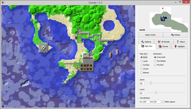 Аэросъёмка мира в Chunky