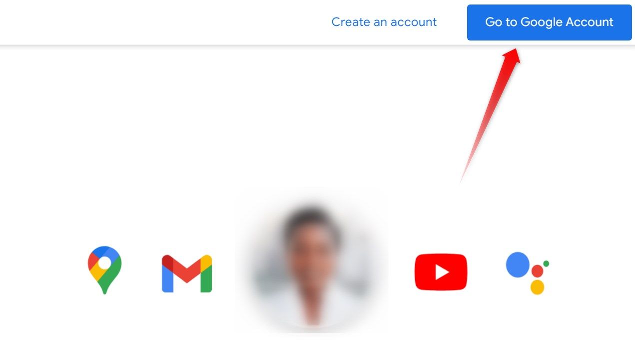 Открытие страницы Google Аккаунта с основной страницы сайта