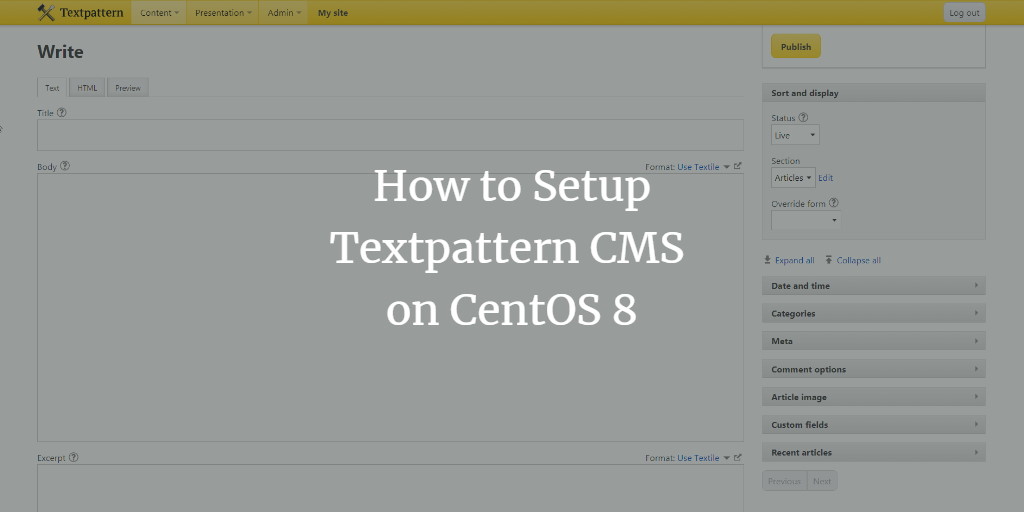 Установка Textpattern на CentOS 8
