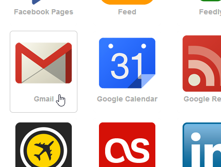 Скриншот выбора канала Gmail в IFTTT