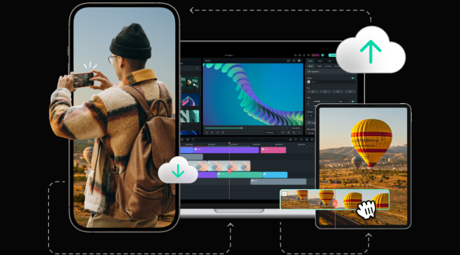 Кроссплатформенная работа Filmora: мобильные и десктопные приложения