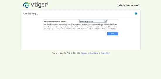 Ввод данных базы и администратора