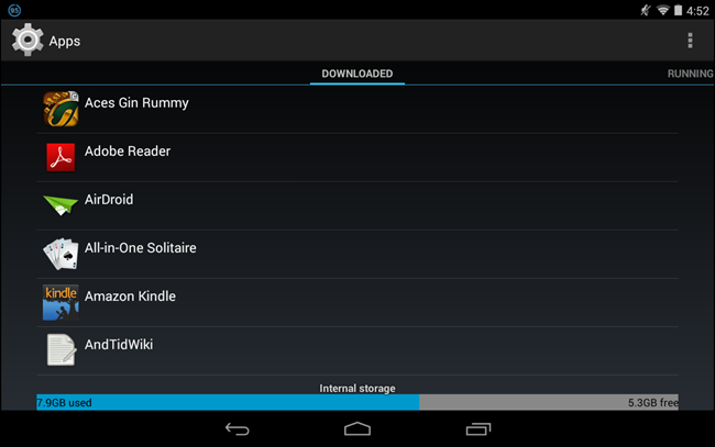 Открытие выбранного раздела настроек через виджет