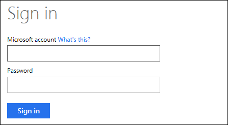 Снимок экрана: окно входа в учётную запись Microsoft для OneDrive