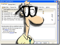 Скриншот интерфейса Outlook с рабочей областью и панелями