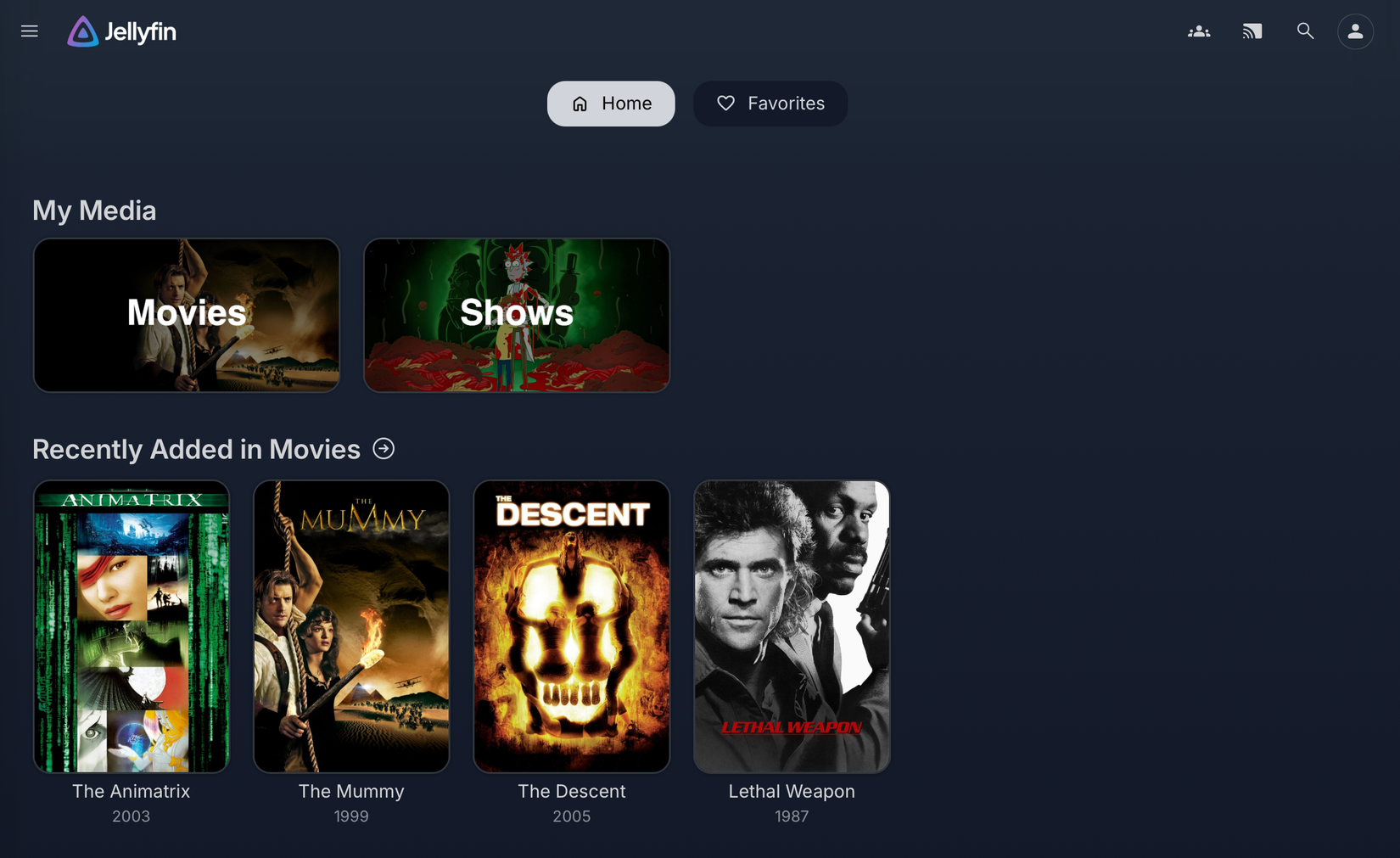 Тема ElegantFin для Jellyfin.