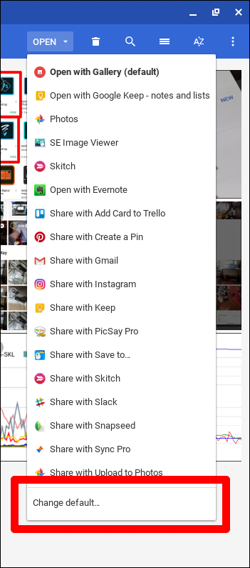 Выбор приложения по умолчанию