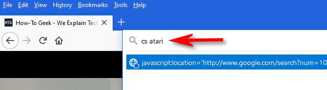 Переход на howtogeek.com и ввод в адресную строку «cs atari»
