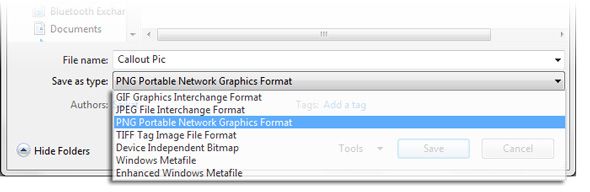 Экспорт слайда с выноской в формат JPEG