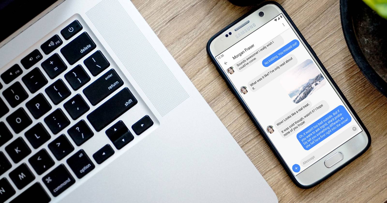 iMessage на Android — телефон с приложением для сообщений