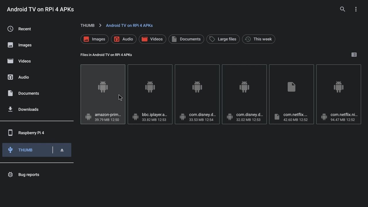 Установка APK на Android TV на Raspberry Pi